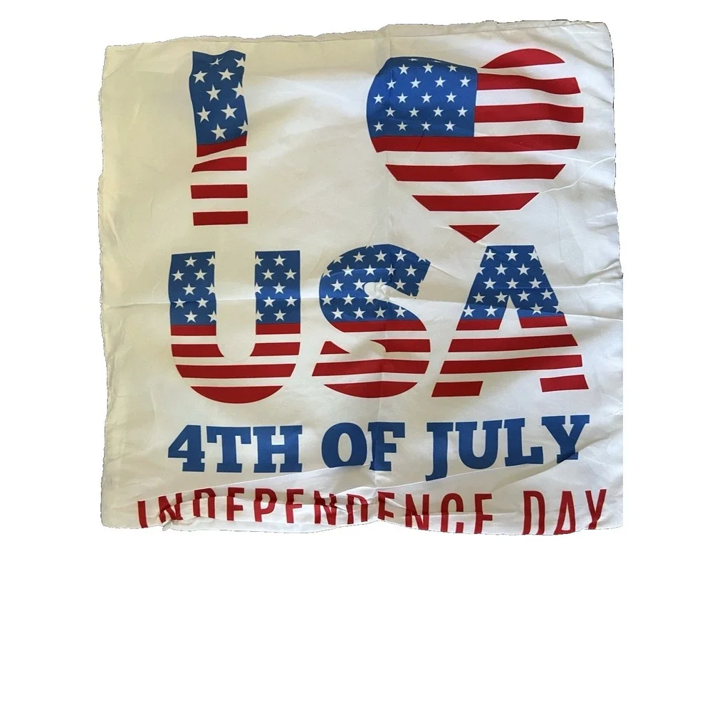 4Th of July Pillow Covers 18X18 Inch,Set of 4 Patriotic Red White Blue Summer
